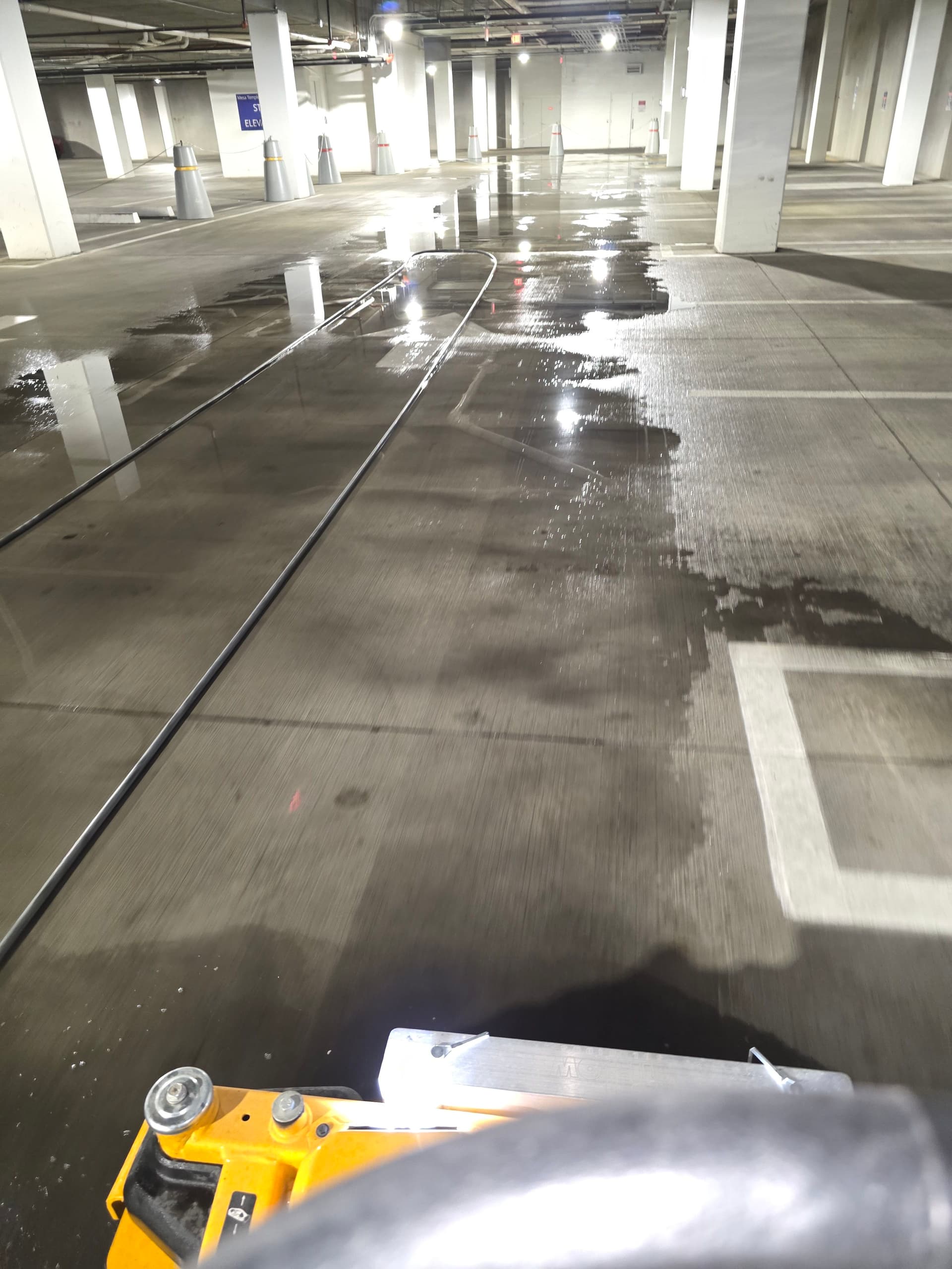 Gallery photos for Power Washing Precision in Parking Garages: Image #1