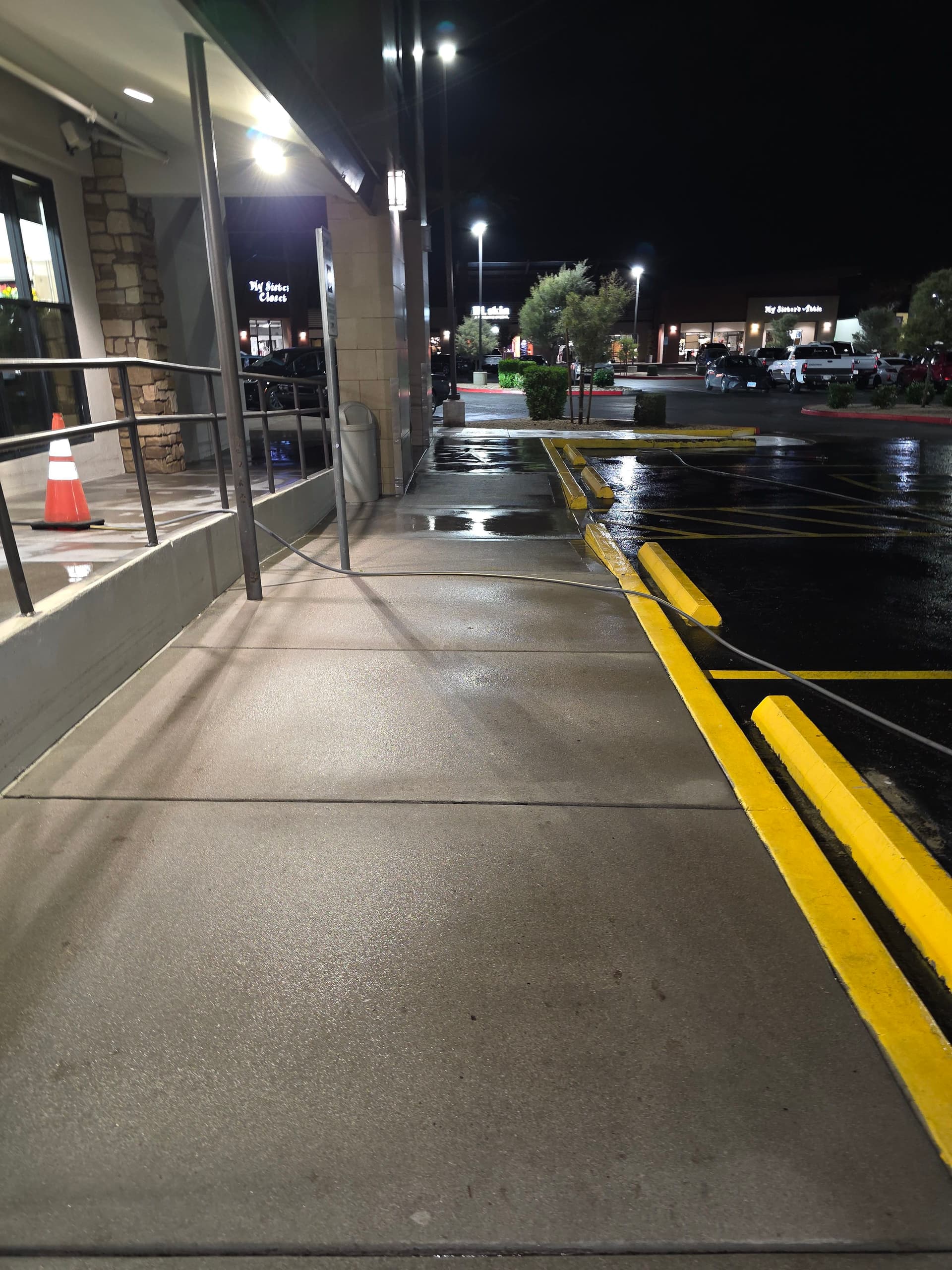 Gallery photos for Commercial Pressure Washing Job at Trader Joe's for Clean and Safe Spaces Night or Day: Image #1