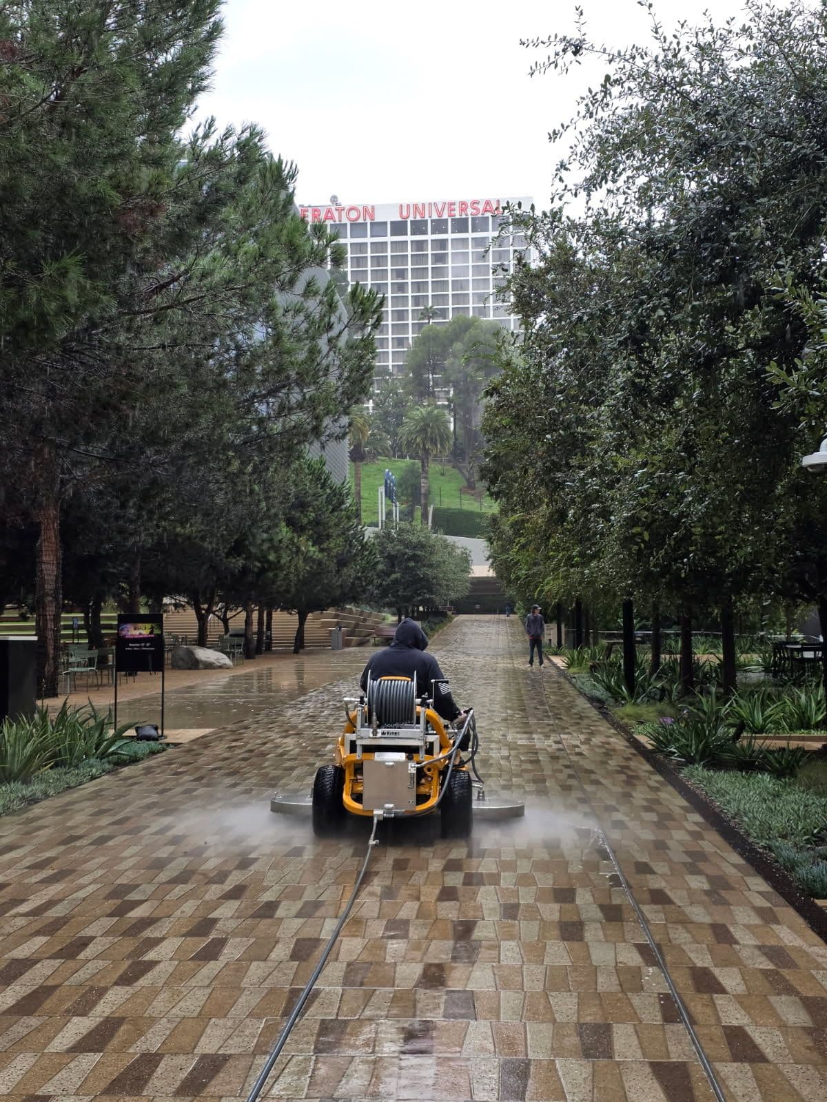 Efficient Brick Walkway Cleaning at Universal Studios Hollywood image