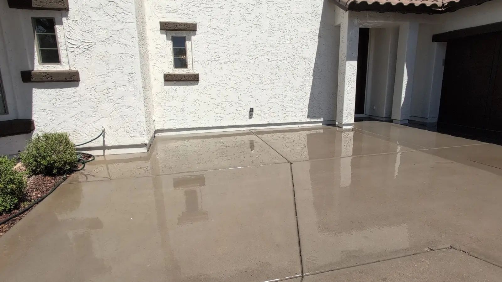 Clean residential concrete at a completed Buckeye project